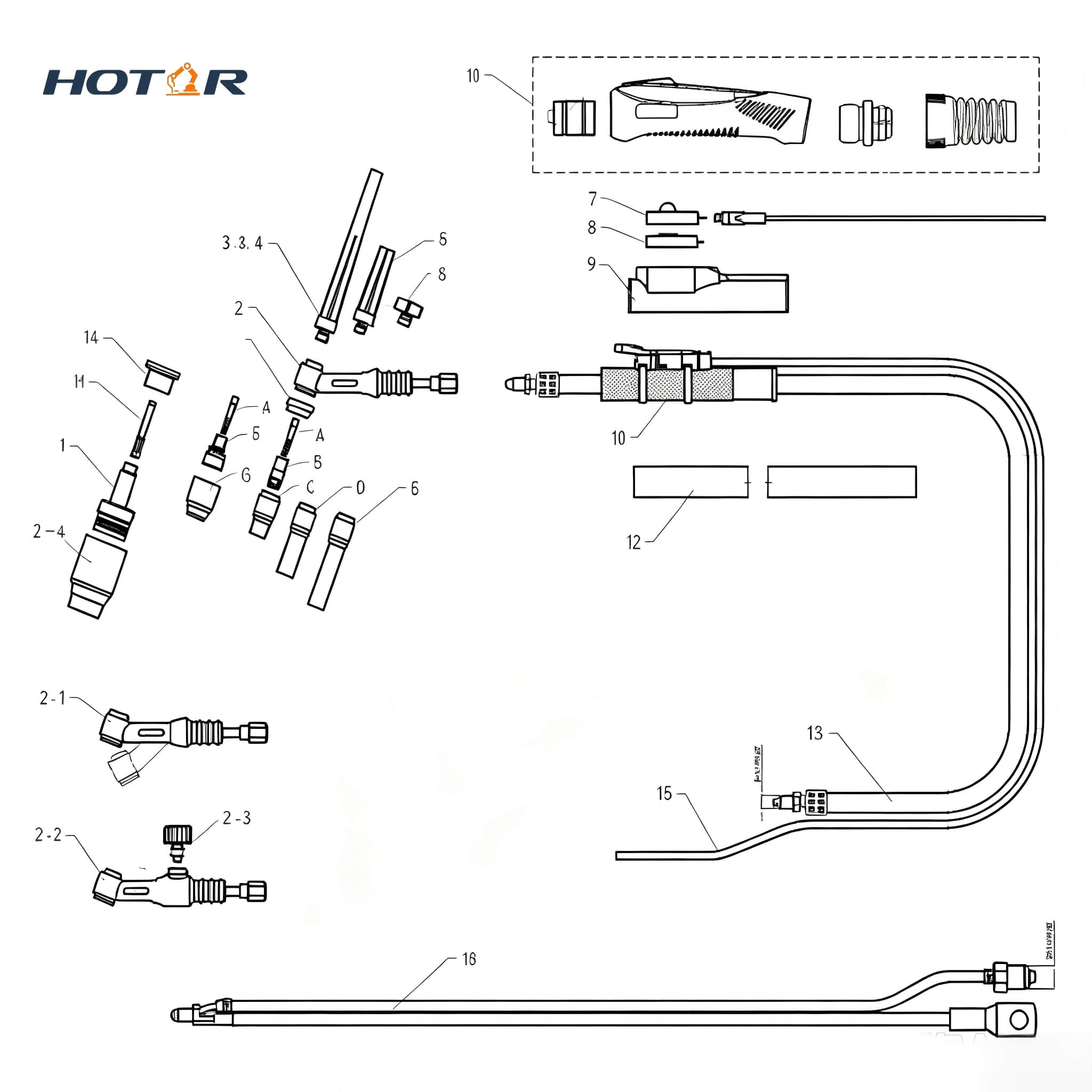 WP-9 Air-Cooled Argon Arc Welding Torch WP-9 Air-Cooled Argon Arc Welding Torch